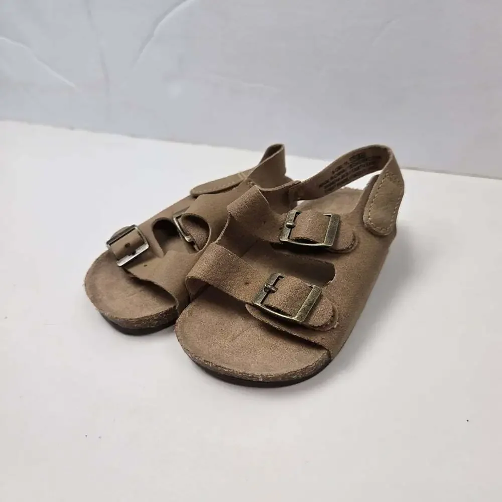Old Navy Baby Tan Buckle Neutral Sandlas 6- 12 Months